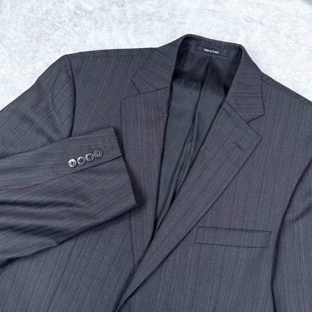 Versace Collection Wool Silk Cashmere Blazer Mens 42 US Sport Coat Jacket Gray